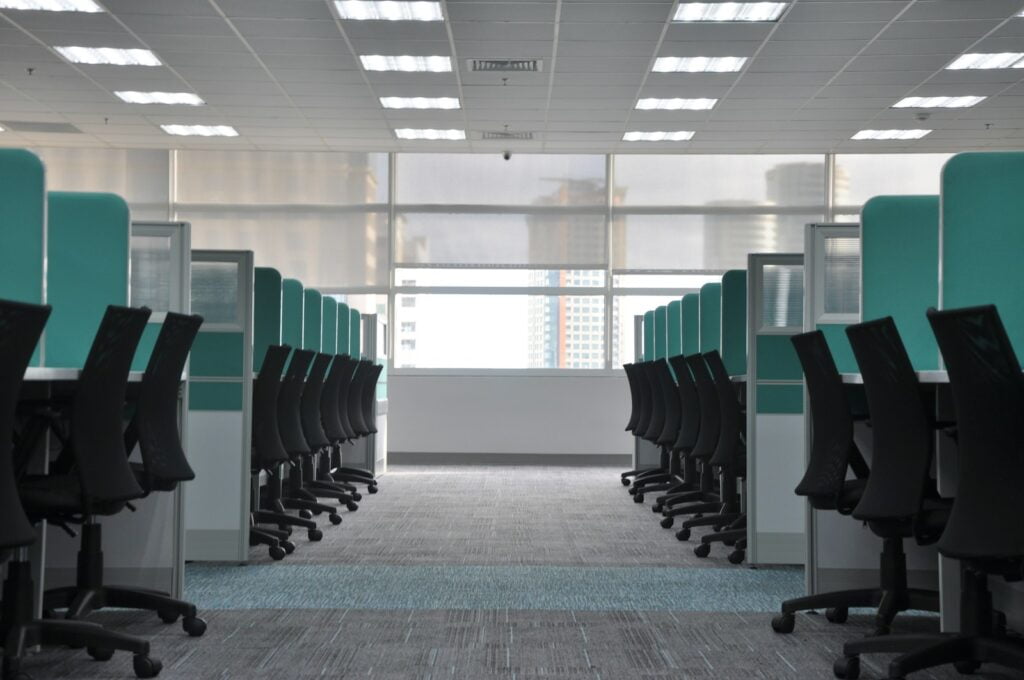 Carpets in office and commercial buildings professionally cleaned