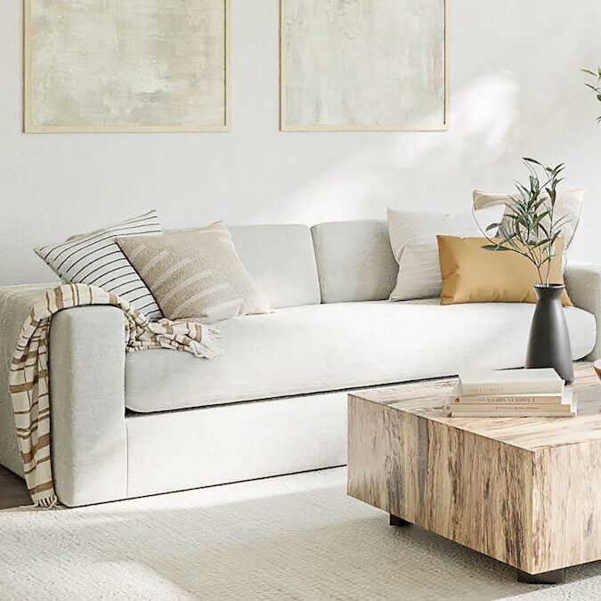 Living room carpets and furniture professionally cleaned